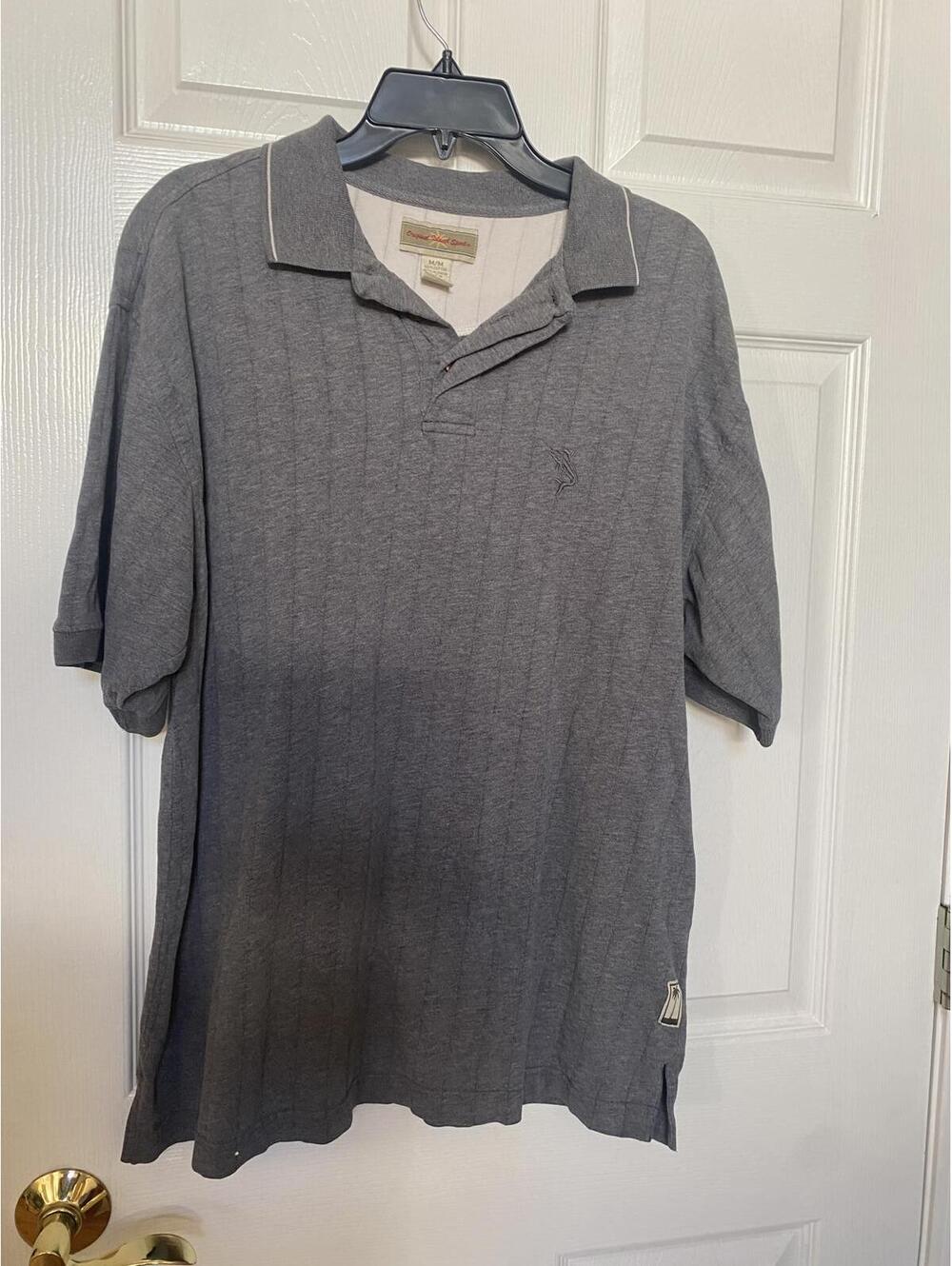Original Island Sport Men's Gray Polo Shirt Medium